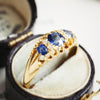 Date 1908 Antique Sapphire & Diamond Ring