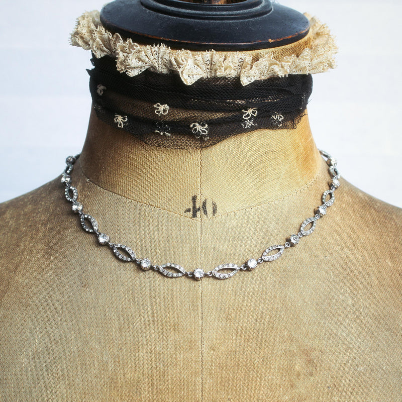 Vintage French Georgian Style Paste Necklace
