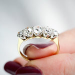 Effervescent Vintage 1.80ct Hand Cut Diamond Ring