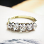 Effervescent Vintage 1.80ct Hand Cut Diamond Ring