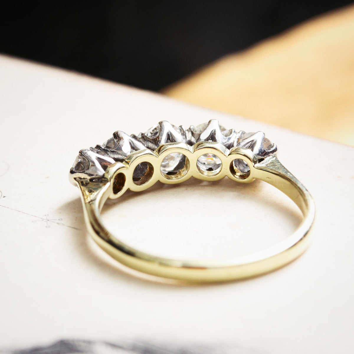 Effervescent Vintage 1.80ct Hand Cut Diamond Ring