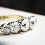 Effervescent Vintage 1.80ct Hand Cut Diamond Ring