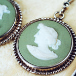 Vintage Wedgewood Jasperware Portrait Earrings