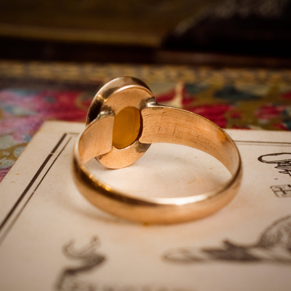 Heroic Antique Carnelian Intaglio Ring