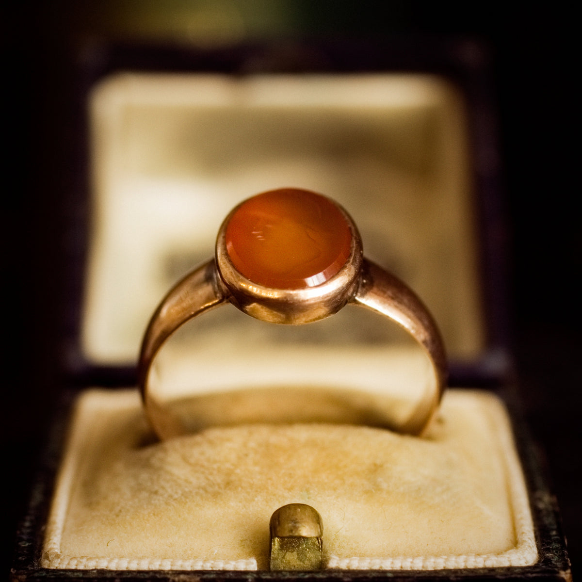 Heroic Antique Carnelian Intaglio Ring