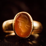 Heroic Antique Carnelian Intaglio Ring
