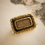 Fine Circa 1820's Enamelled Mourning Brooch