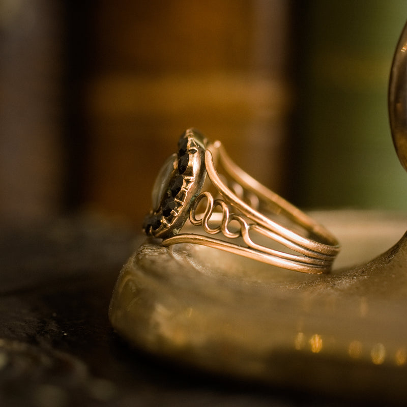 Precious Georgian Date 1831 Mourning Ring