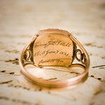 Precious Georgian Date 1831 Mourning Ring