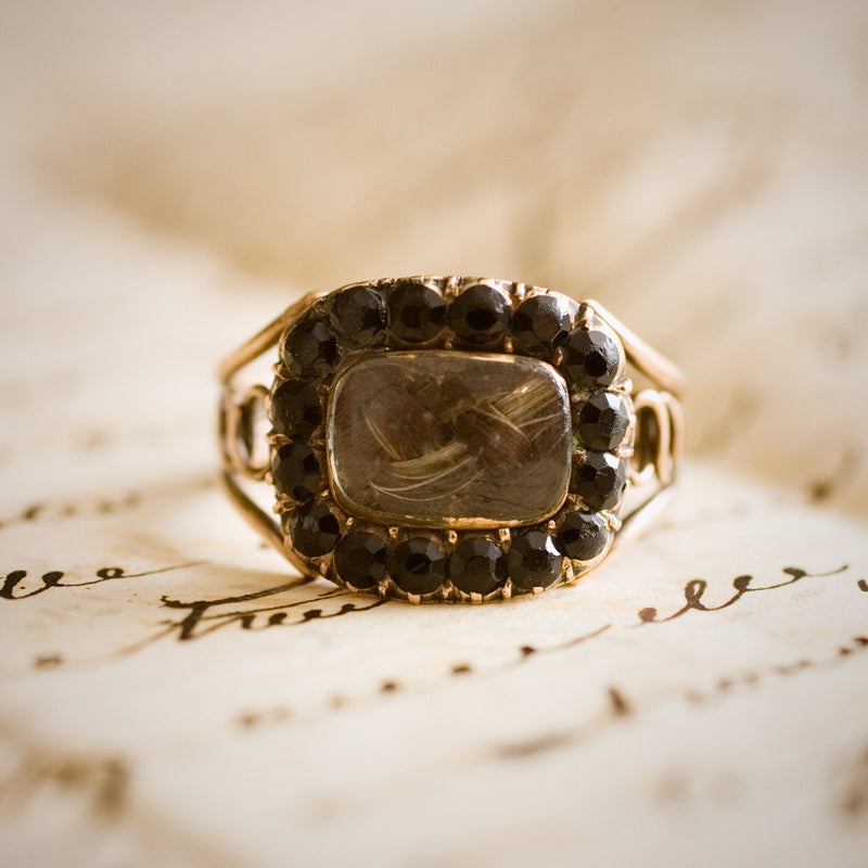 Precious Georgian Date 1831 Mourning Ring