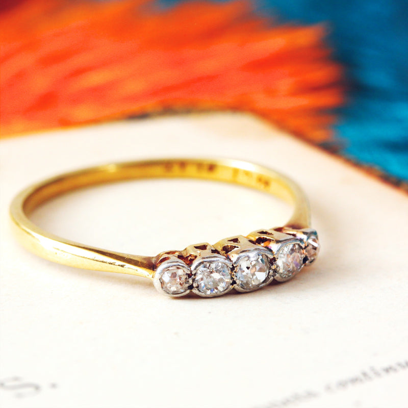 Petite five stone ring - Minichiello Jewellers