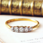 Vintage 1920's / 1930's Diamond Five Stone Ring