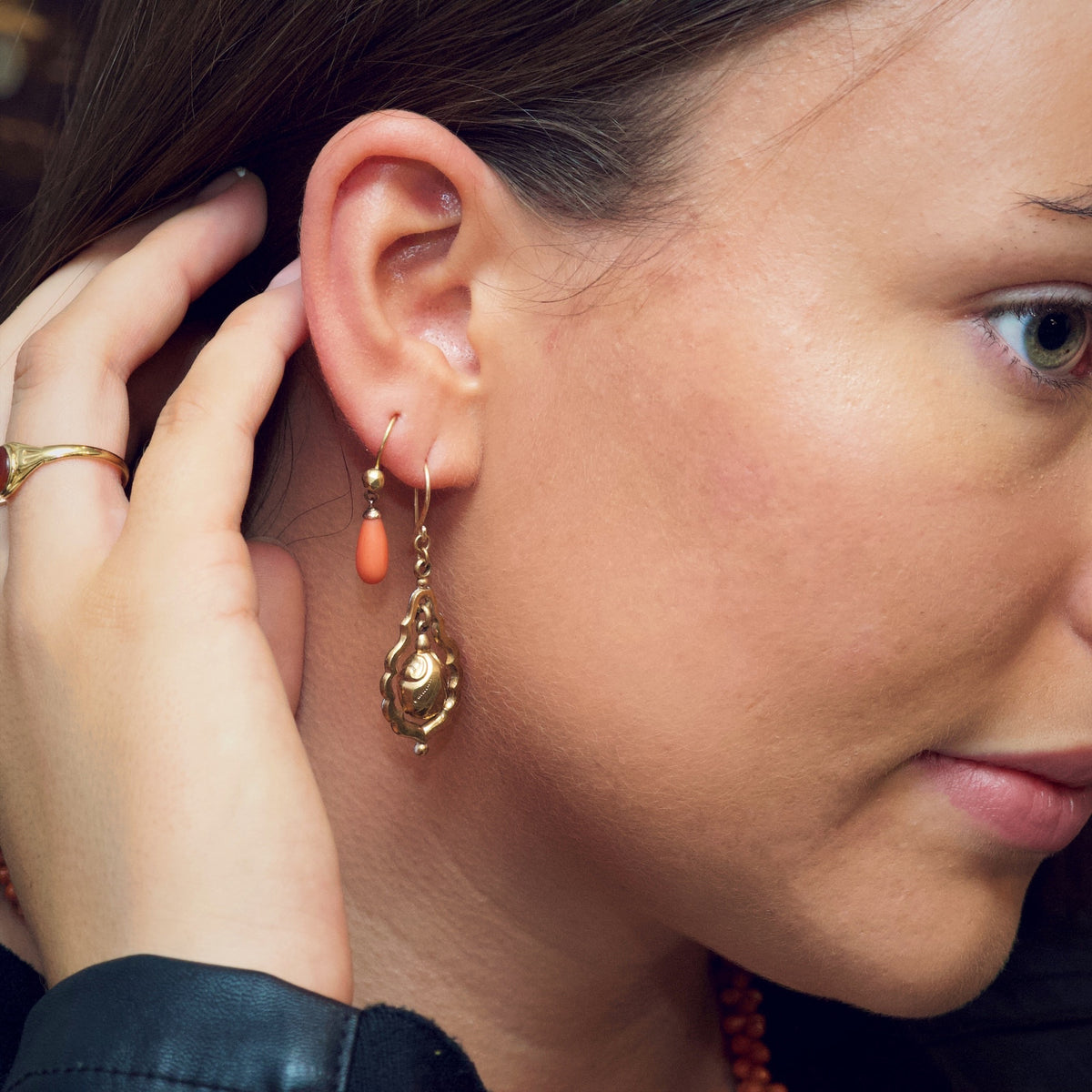 Victorian Gold Cased Drop Earrings