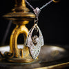 Quintessentially Art Deco Diamond Drop Pendant