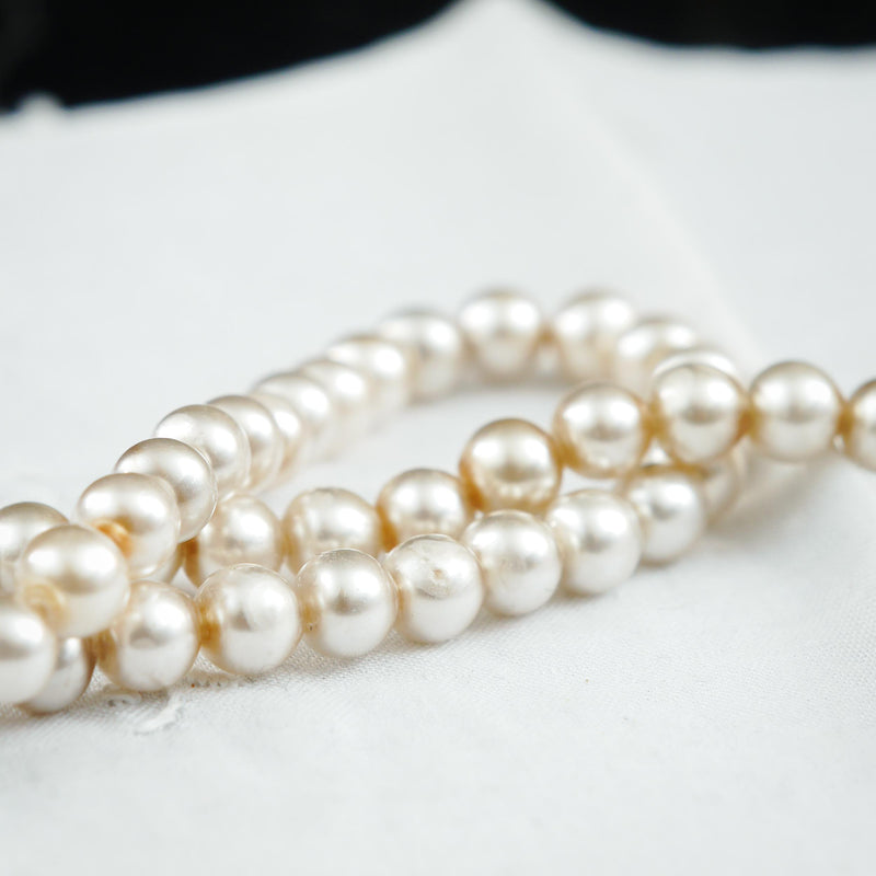 Rare Antique Hand Blown Glass Pearl Necklace