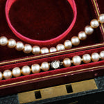 Rare Antique Hand Blown Glass Pearl Necklace