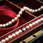 Rare Antique Hand Blown Glass Pearl Necklace