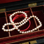 Rare Antique Hand Blown Glass Pearl Necklace