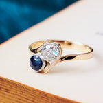 Vintage Sapphire and Diamond Ring