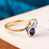 Vintage Sapphire and Diamond Ring