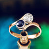 Sublime Antique Edwardian Sapphire and Diamond Ring