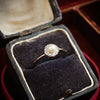 A Sweeet Little Hand Cut Diamond & Natural Pearl Cluster Ring