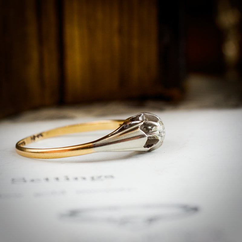 An Art Deco Original! Vintage Diamond Solitaire Engagement Ring