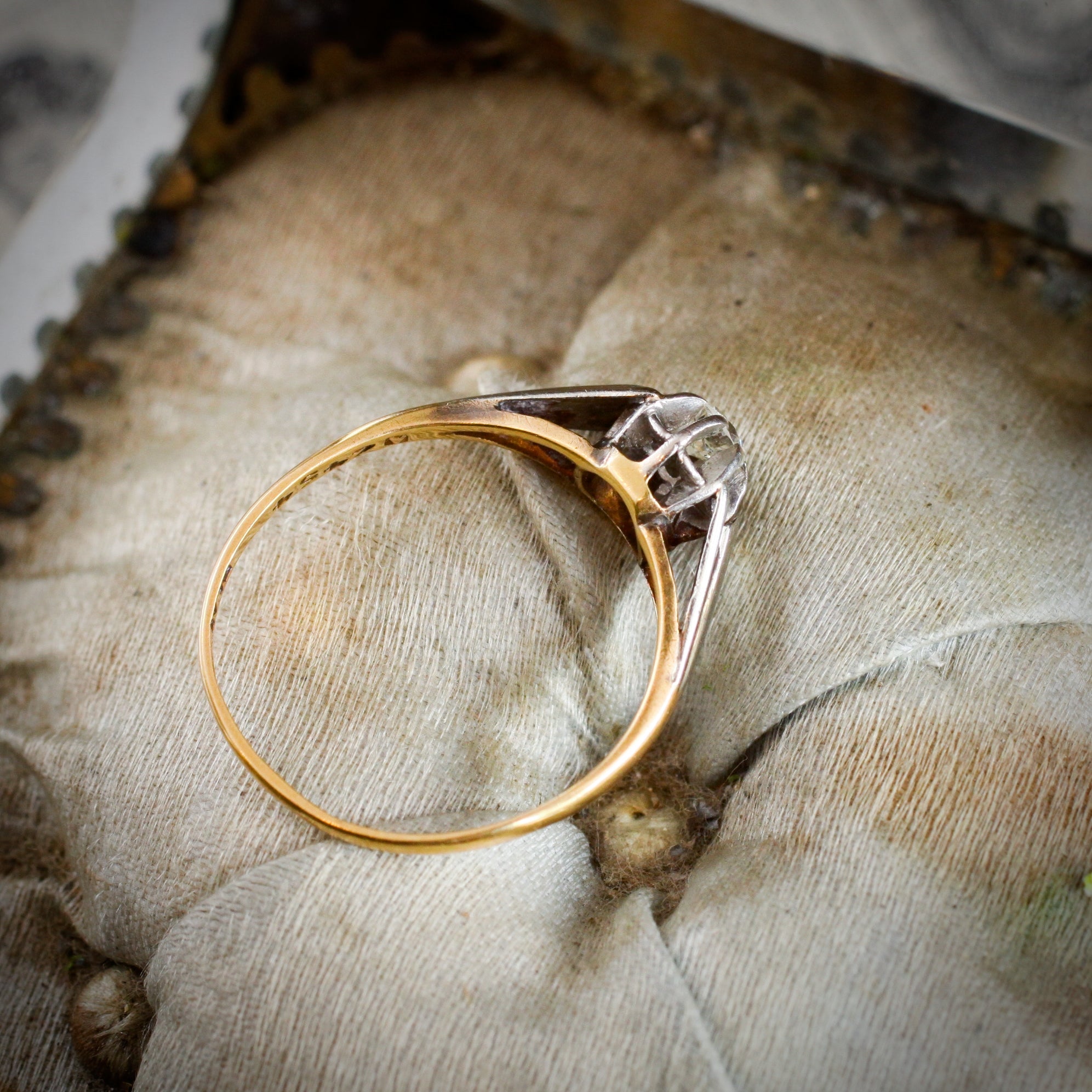 An Art Deco Original! Vintage Diamond Solitaire Engagement