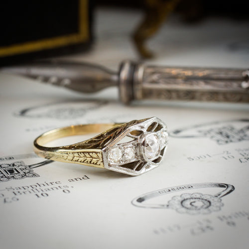 Vintage Filigree Diamond Ring