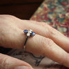 Uniquely Created Beautiful Antique Sapphire and Diamond Dress Ring