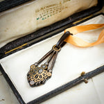 Antique Victorian Pique Tortoiseshell Pendant