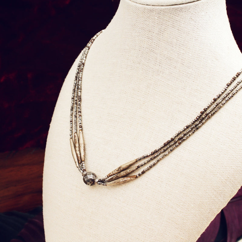 Steel on sale bead necklace