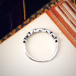 Vintage Style White Gold Diamond Band