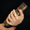 Romantic Antique Edwardian Portrait Shell Cameo Ring