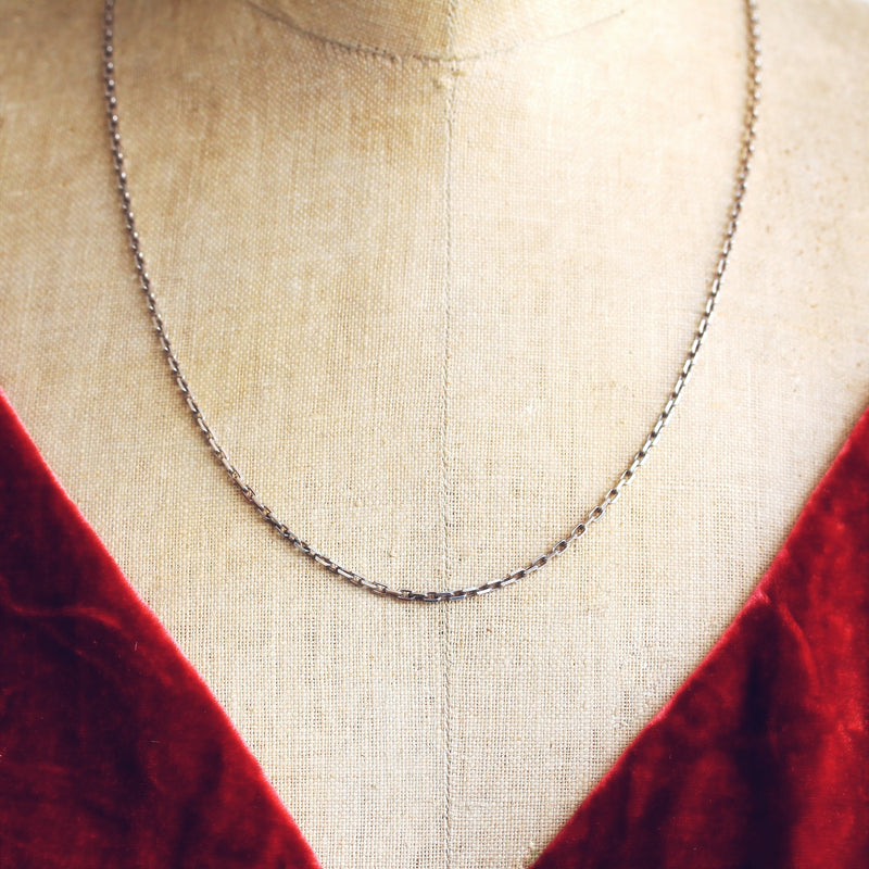Vintage Hand Made Anchor Link Silver Chain