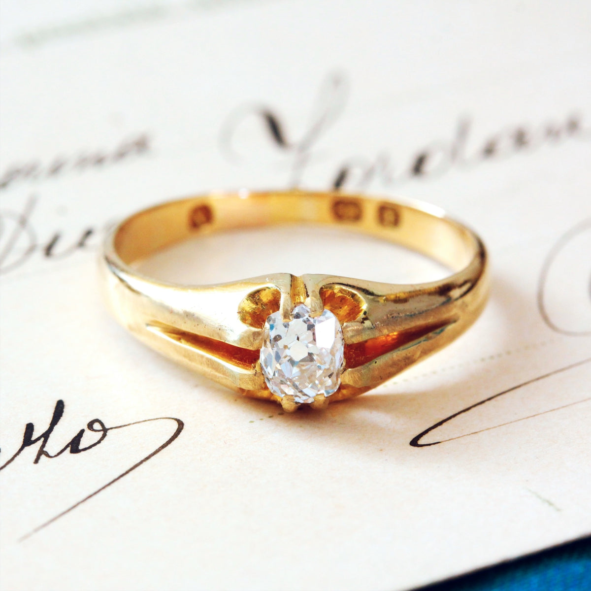 Antique Date 1862 Victorian Antique Diamond Ring