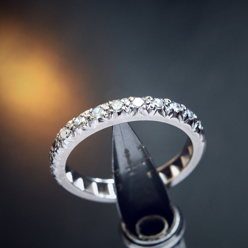 18ct White Gold Diamond Half Eternity Band