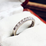 18ct White Gold Diamond Half Eternity Band