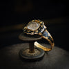 Sentimental Antique Victorian Date 1857 Enamelled Mourning Ring