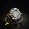 Antique Victorian Enamel Locket Hair Mourning Ring