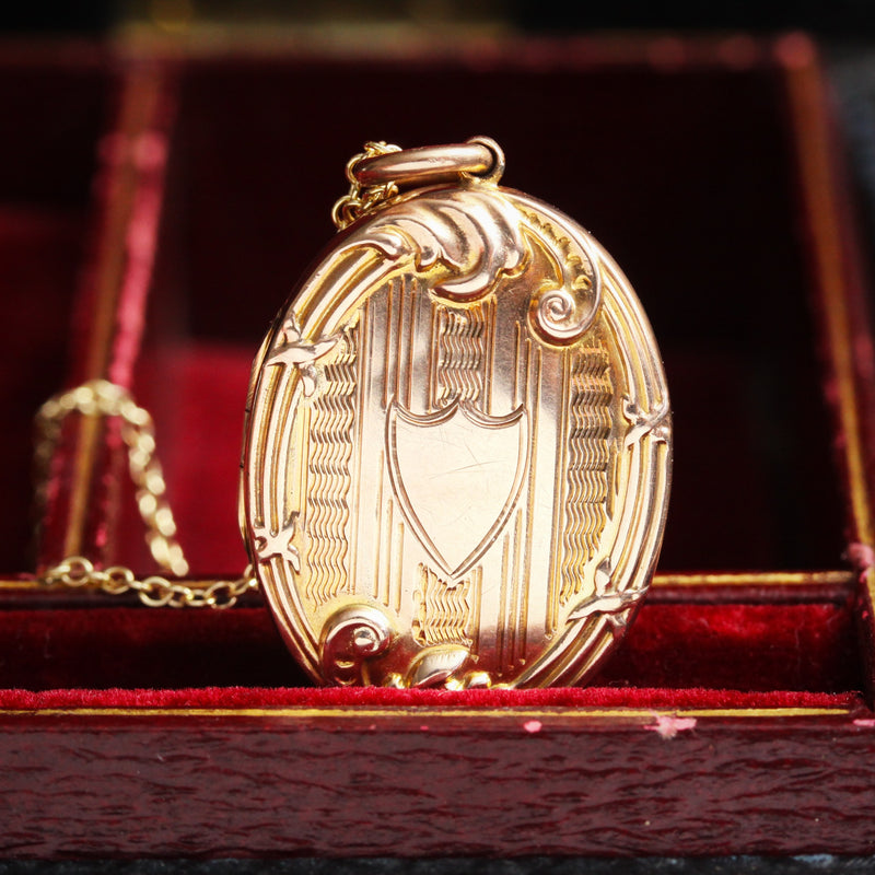 Vintage 14 Karat Gold Engraved Heart Locket – Aurum Jewelers