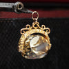 Date 1915 9ct Gold Citrine Swivel Fob