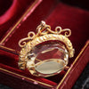 Date 1915 9ct Gold Citrine Swivel Fob