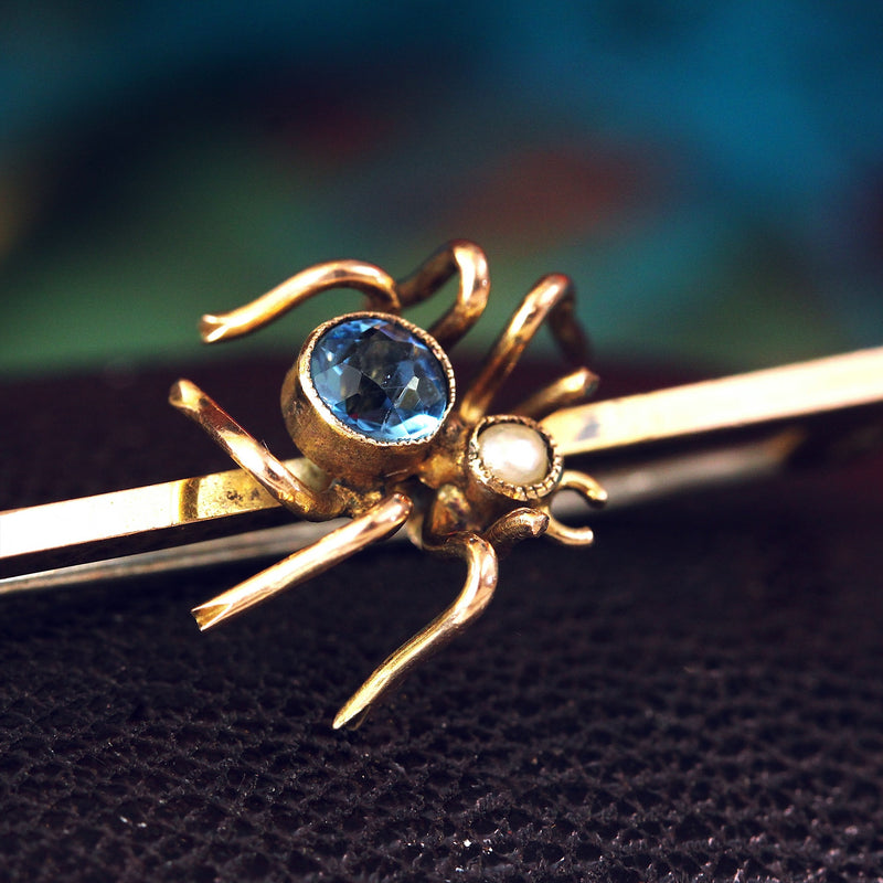 Vintage Edwardian Spider Bar Brooch
