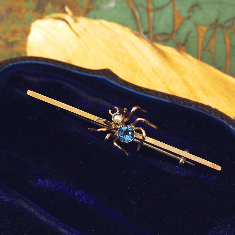 Vintage Edwardian Spider Bar Brooch