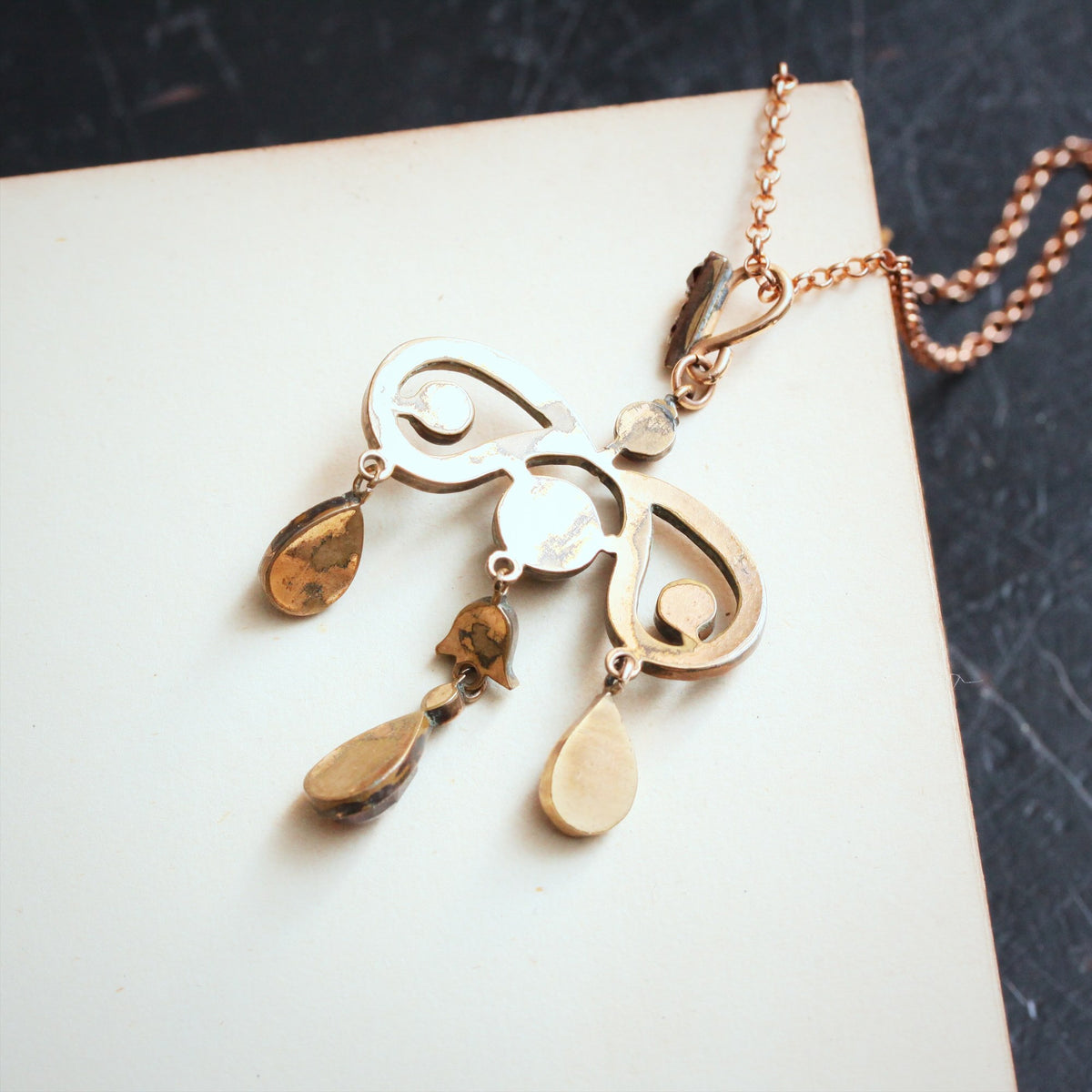 Vintage Rose Cut Bohemian Garnet Pendant