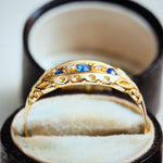 Date 1908 18ct Gold Sapphire & Diamond Ring