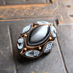 Antique Victorian Hand Carved Agate Brooch