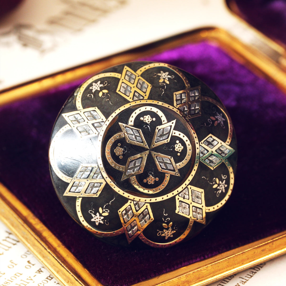 Antique Victorian Pique Brooch