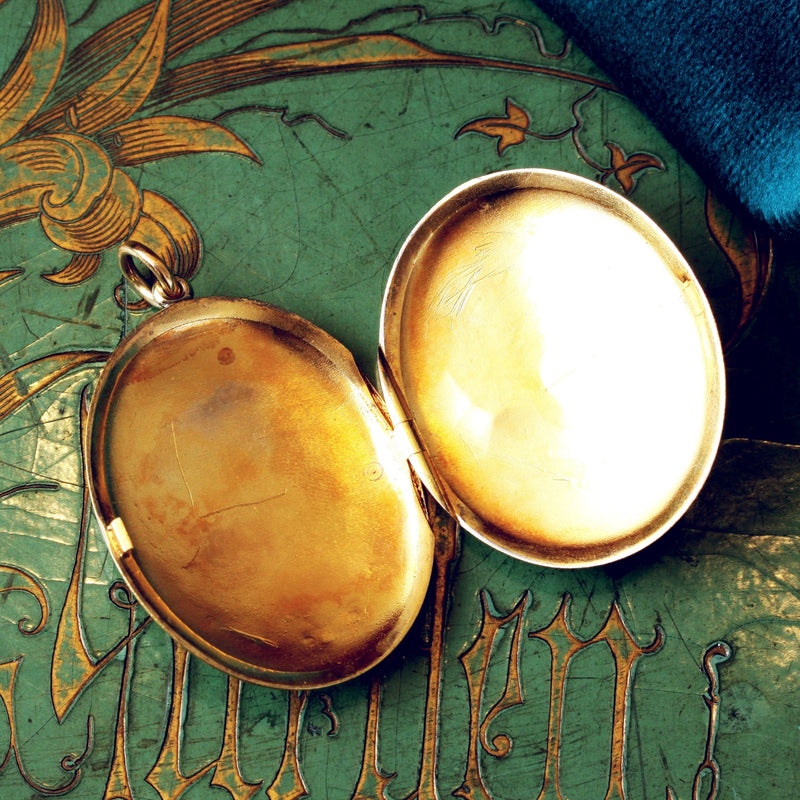 Impressive Florabunda Victorian 'Pinchbeck' Locket & Collarette